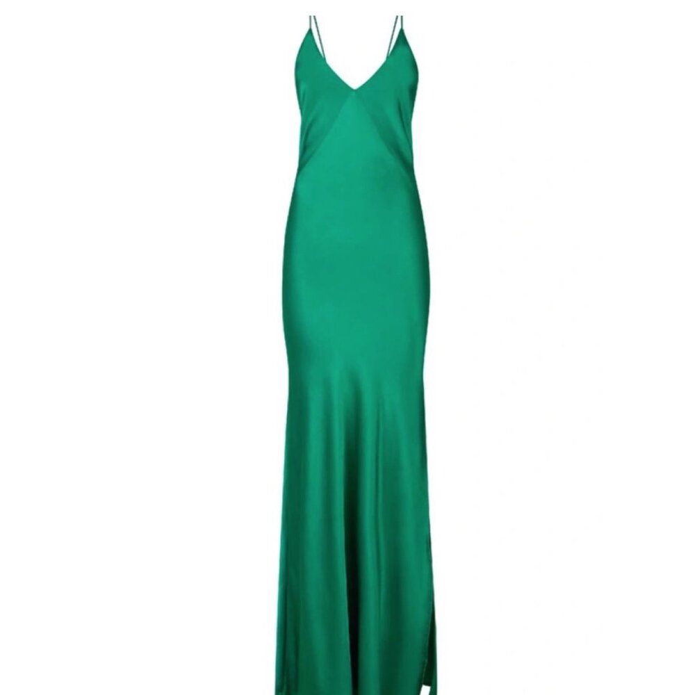 Rat & Boa Satin Slip Dress – Emerald Green – New With Tags